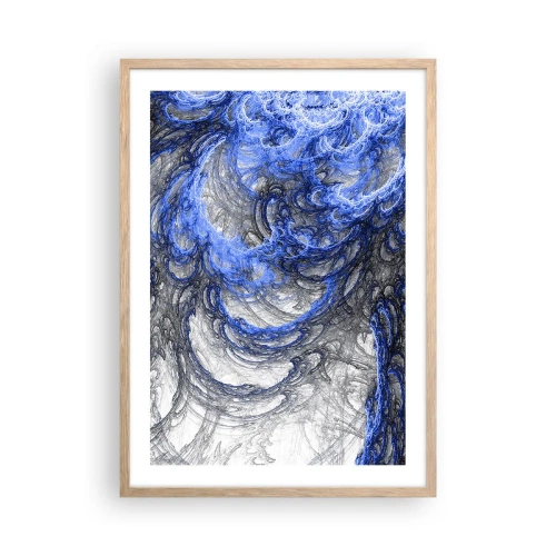 Poster in einem Rahmen aus heller Eiche - Die Geburt einer Welle - 50x70 cm