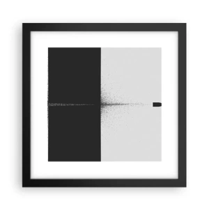 Poster in einem schwarzem Rahmen - Direkt zum Ziel - 30x30 cm