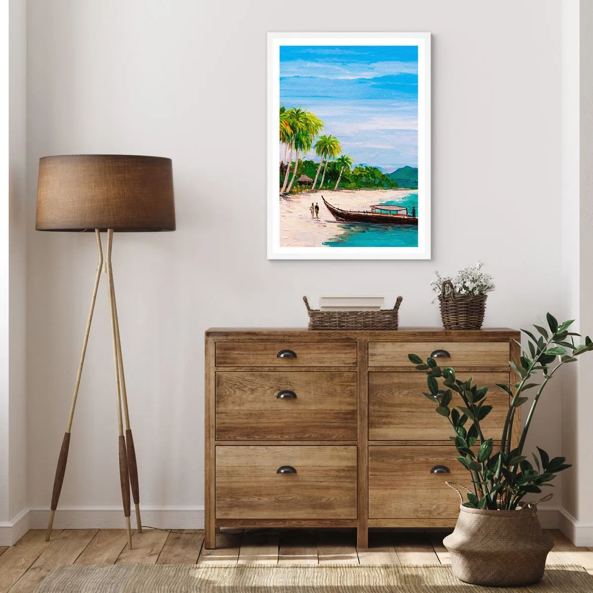Poster in einem weißen Rahmen - Exotischer Traum - 50x70 cm