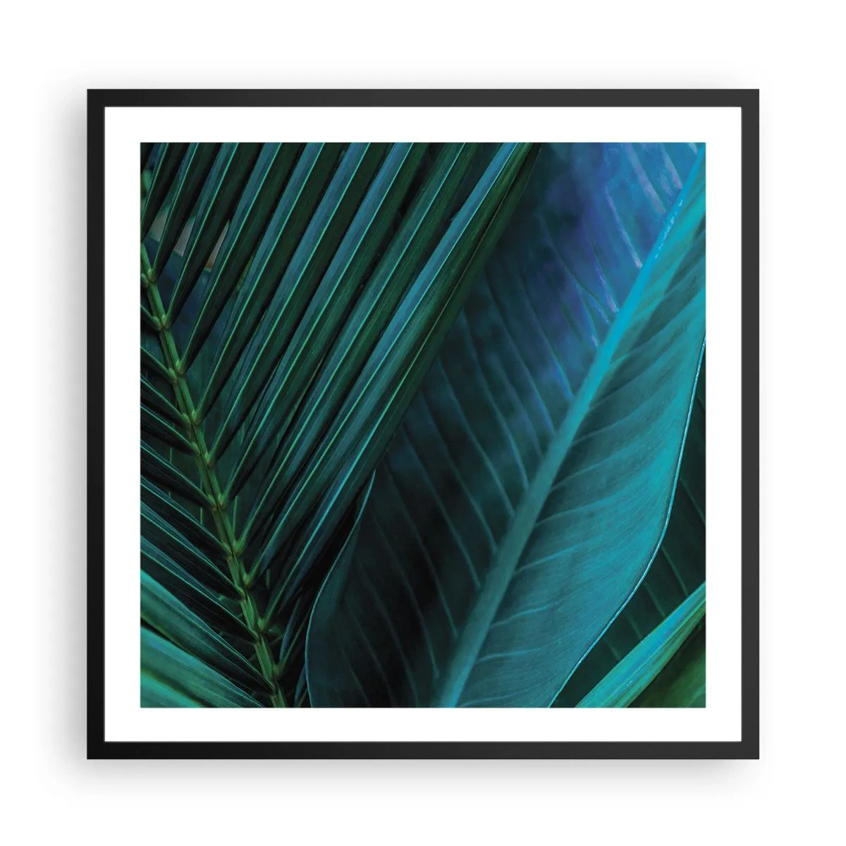 Poster in einem schwarzem Rahmen - Die Anatomie des Grüns - 60x60 cm