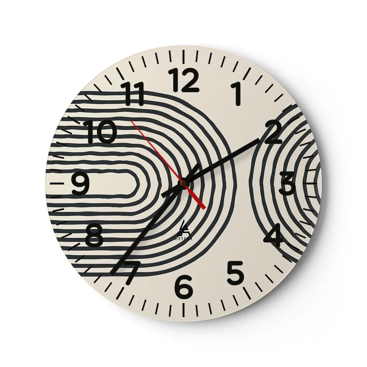Wanduhr - Glasuhr - In einem Moment ... - 40x40 cm
