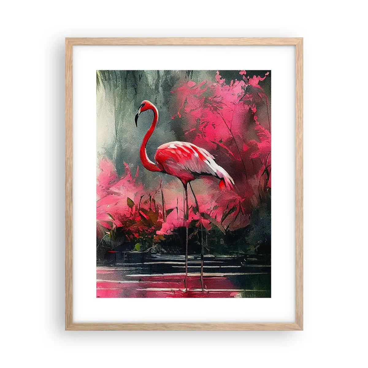 Poster in einem Rahmen aus heller Eiche - Lektion in natürlicher Anmut - 40x50 cm