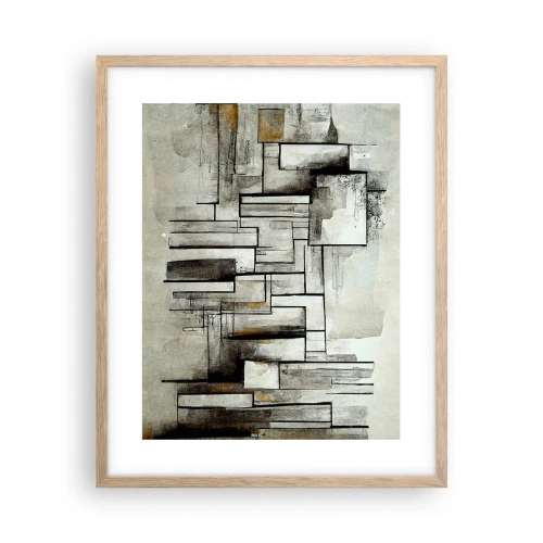 Poster in einem Rahmen aus heller Eiche - Kraft der Einfachheit - 40x50 cm