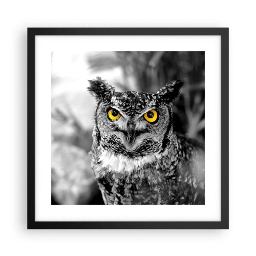 Poster in einem schwarzem Rahmen - Nichts wird sich verstecken - 40x40 cm