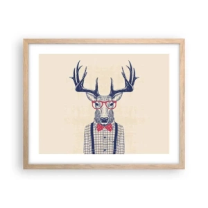 Poster in einem Rahmen aus heller Eiche - Eine lustige Extravaganz - 50x40 cm