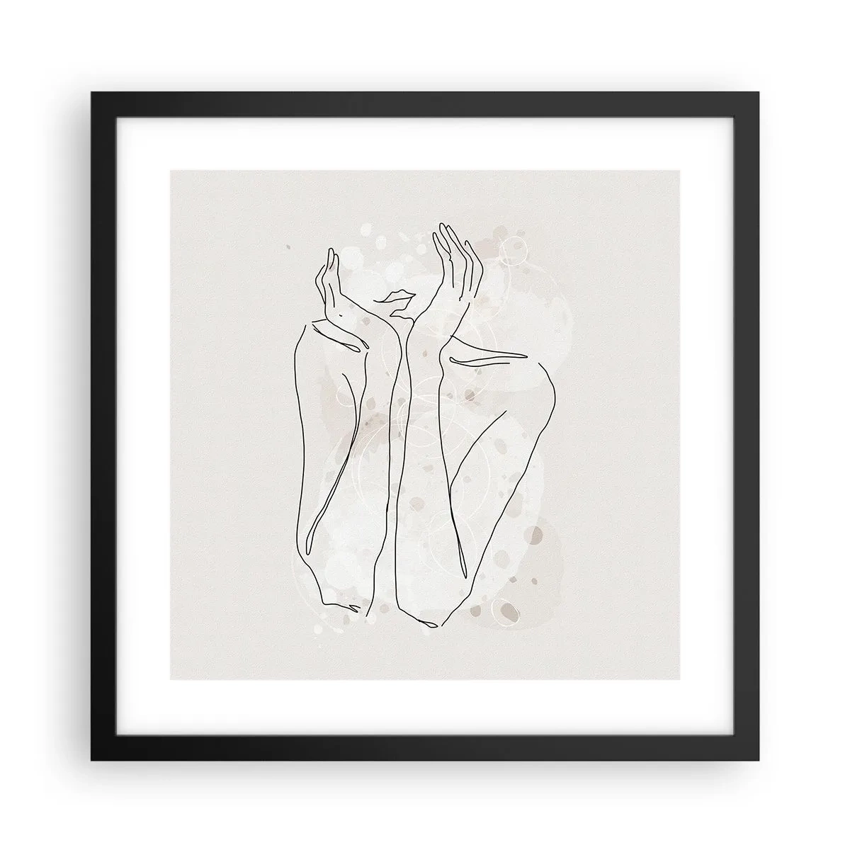 Poster in einem schwarzem Rahmen - Ein träumerischer Moment - 40x40 cm