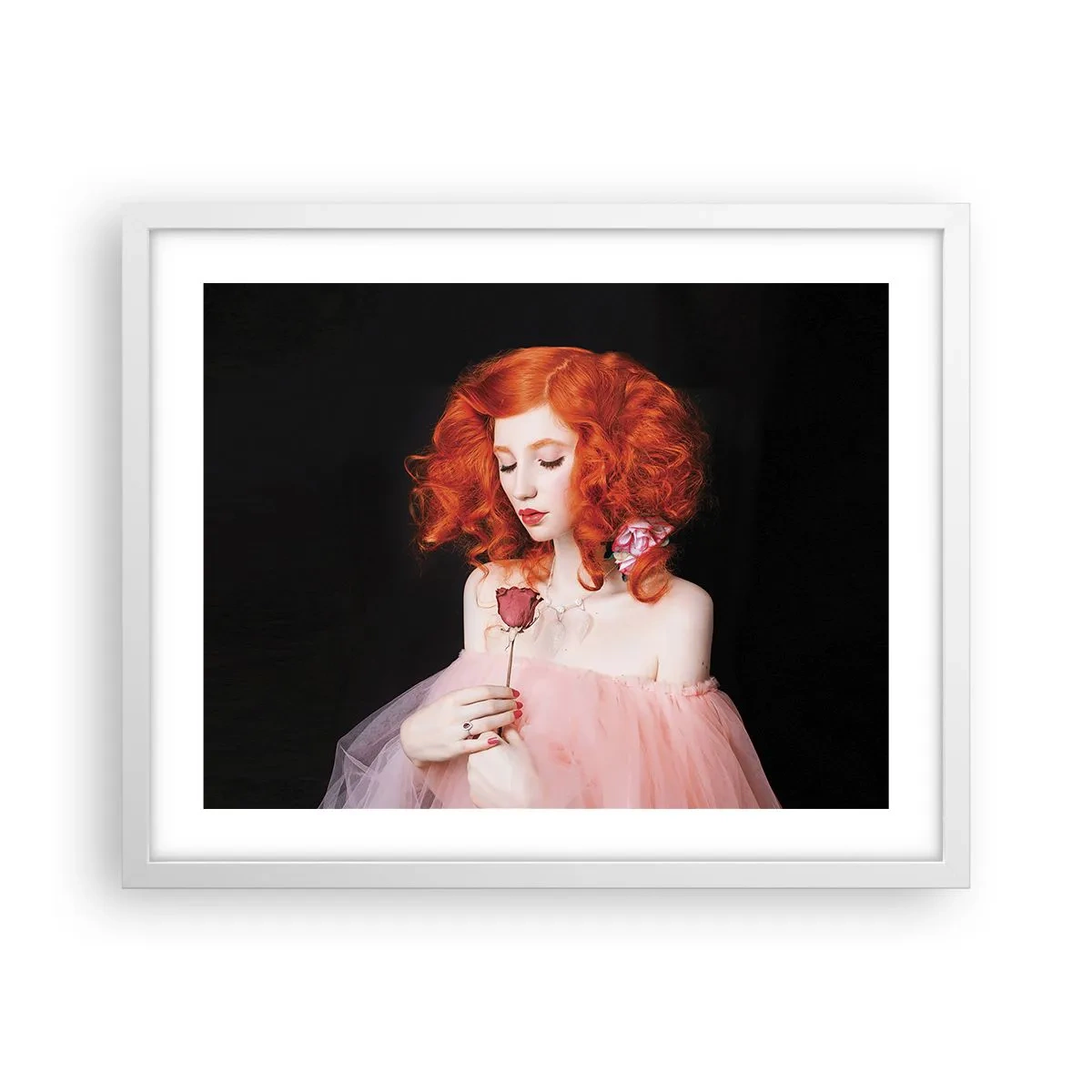 Poster in einem weißen Rahmen - Im barocken Stil - 50x40 cm