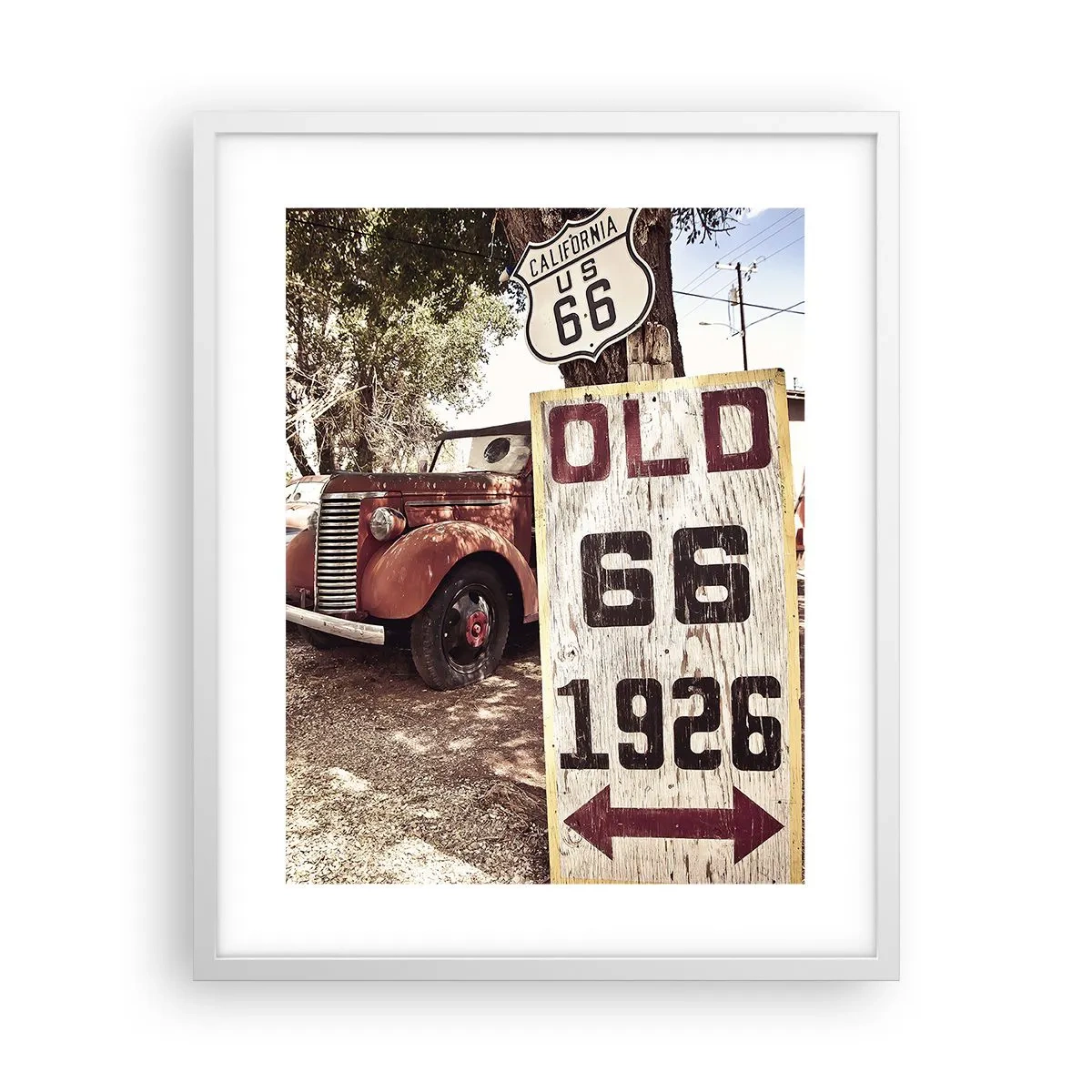 Poster in einem weißen Rahmen - Die Legende der amerikanischen Provinz - 40x50 cm