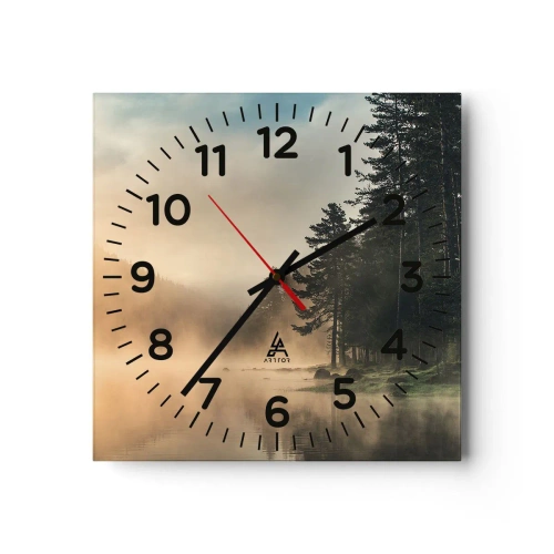 Wanduhr - Glasuhr - Die Geburt des Tages - 40x40 cm