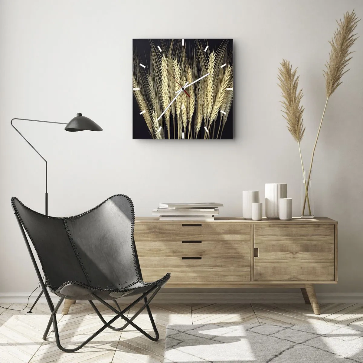 Wanduhr - Glasuhr - Rustikale Magie - 40x40 cm