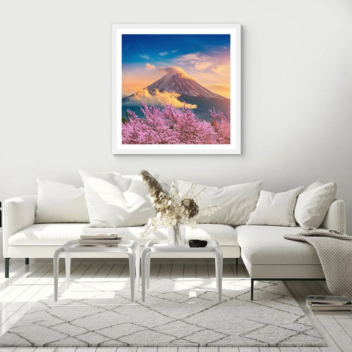 Poster in einem weißen Rahmen - Japanische Heiligkeit - 40x40 cm