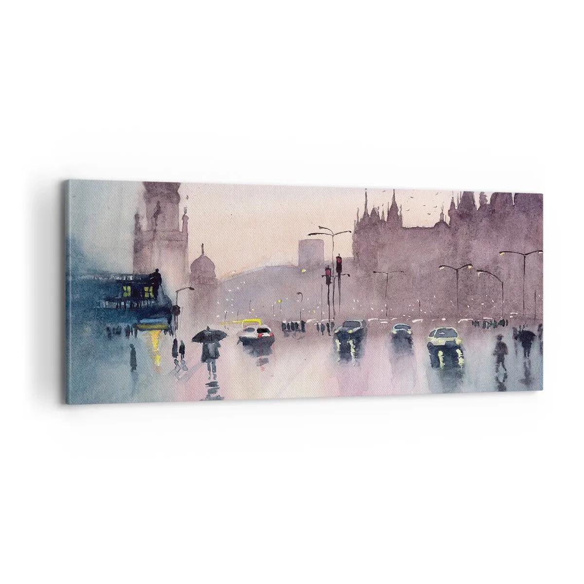 Bild auf Leinwand - Leinwandbild - Im regnerischen Dunst - 100x40 cm