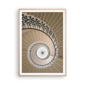 Poster in einem Rahmen aus heller Eiche - Im Inneren der Muschel - 70x100 cm