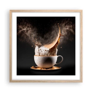 Poster in einem Rahmen aus heller Eiche - Geschmacksexplosion - 50x50 cm