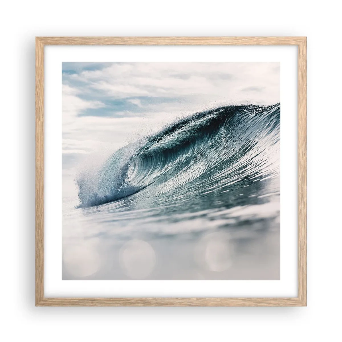 Poster in einem Rahmen aus heller Eiche - Wasserspitze - 50x50 cm