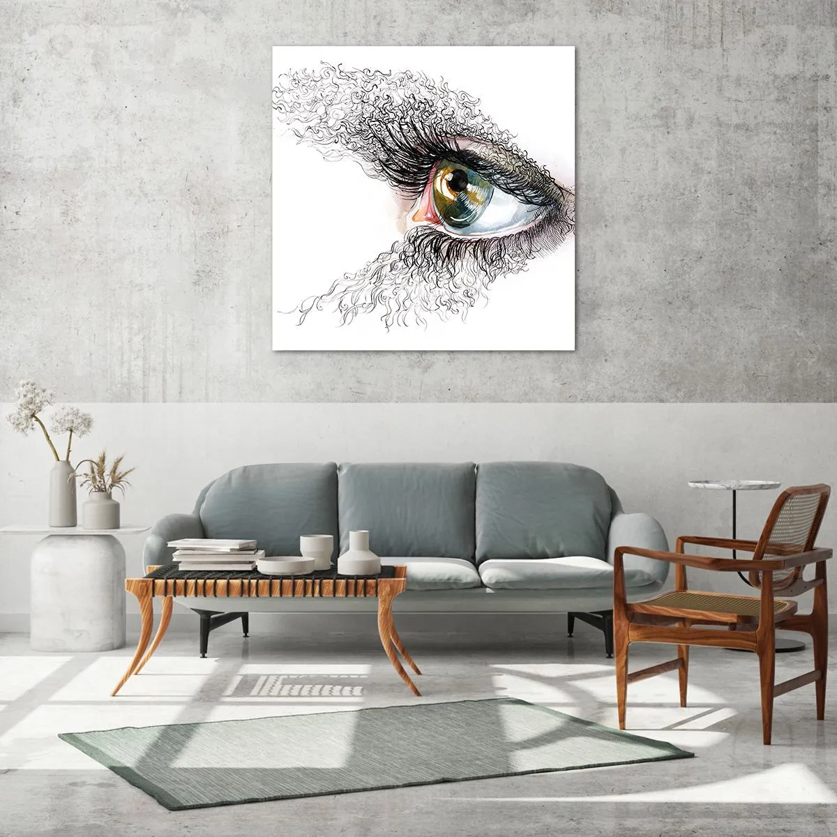 Glasbild - Bild auf glas - Schau direkt in die Seele - 50x50 cm