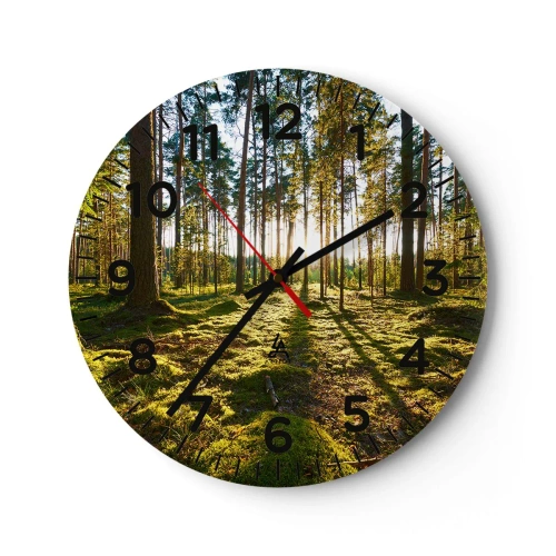 Wanduhr - Glasuhr - … Hinter den sieben Wäldern - 40x40 cm