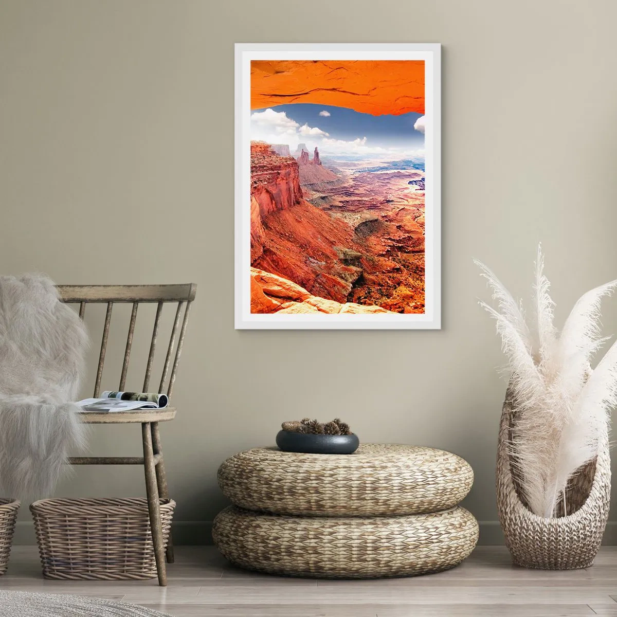 Poster in einem weißen Rahmen - Von der Natur selbst geschnitzt - 50x70 cm