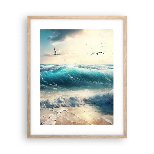 Poster in einem Rahmen aus heller Eiche - Es summt nur für dich - 40x50 cm