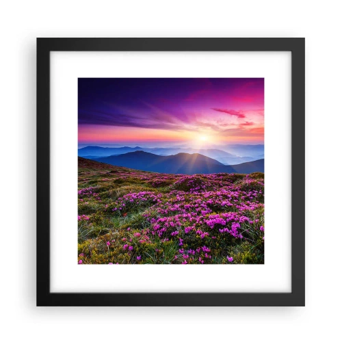 Poster in einem schwarzem Rahmen - Kräuter dufteten nach frischen Trauben von den Feldern - 30x30 cm