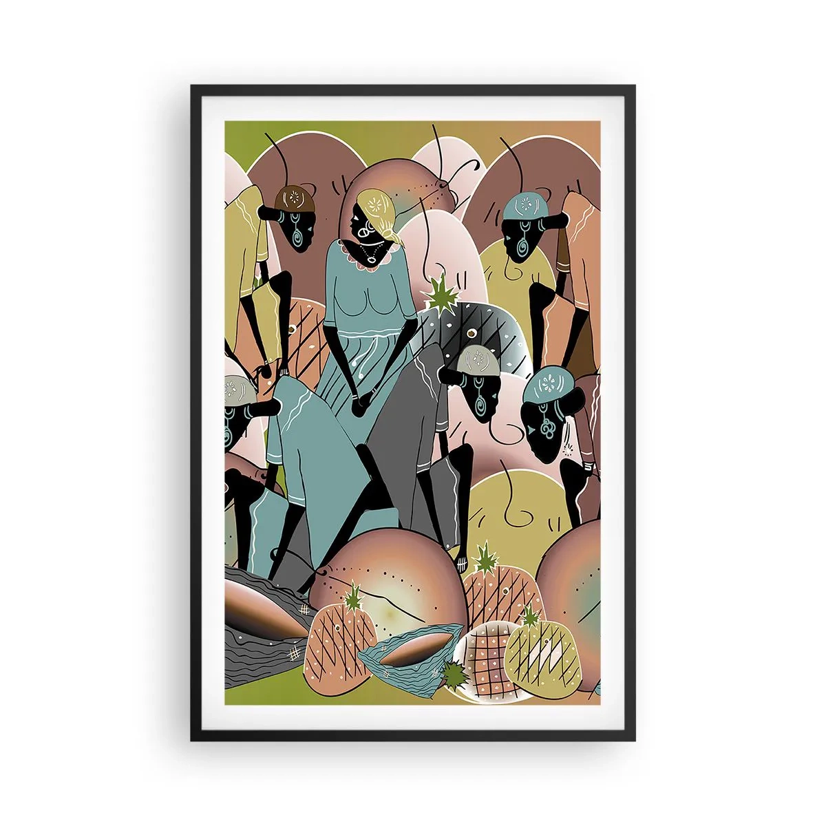 Poster in einem schwarzem Rahmen - Ein toller Urlaub steht bevor - 61x91 cm