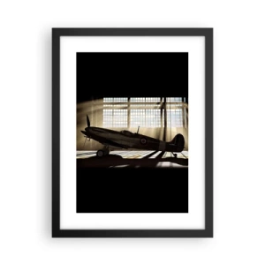 Poster in einem schwarzem Rahmen - Die Ruhe eines Kriegers - 30x40 cm