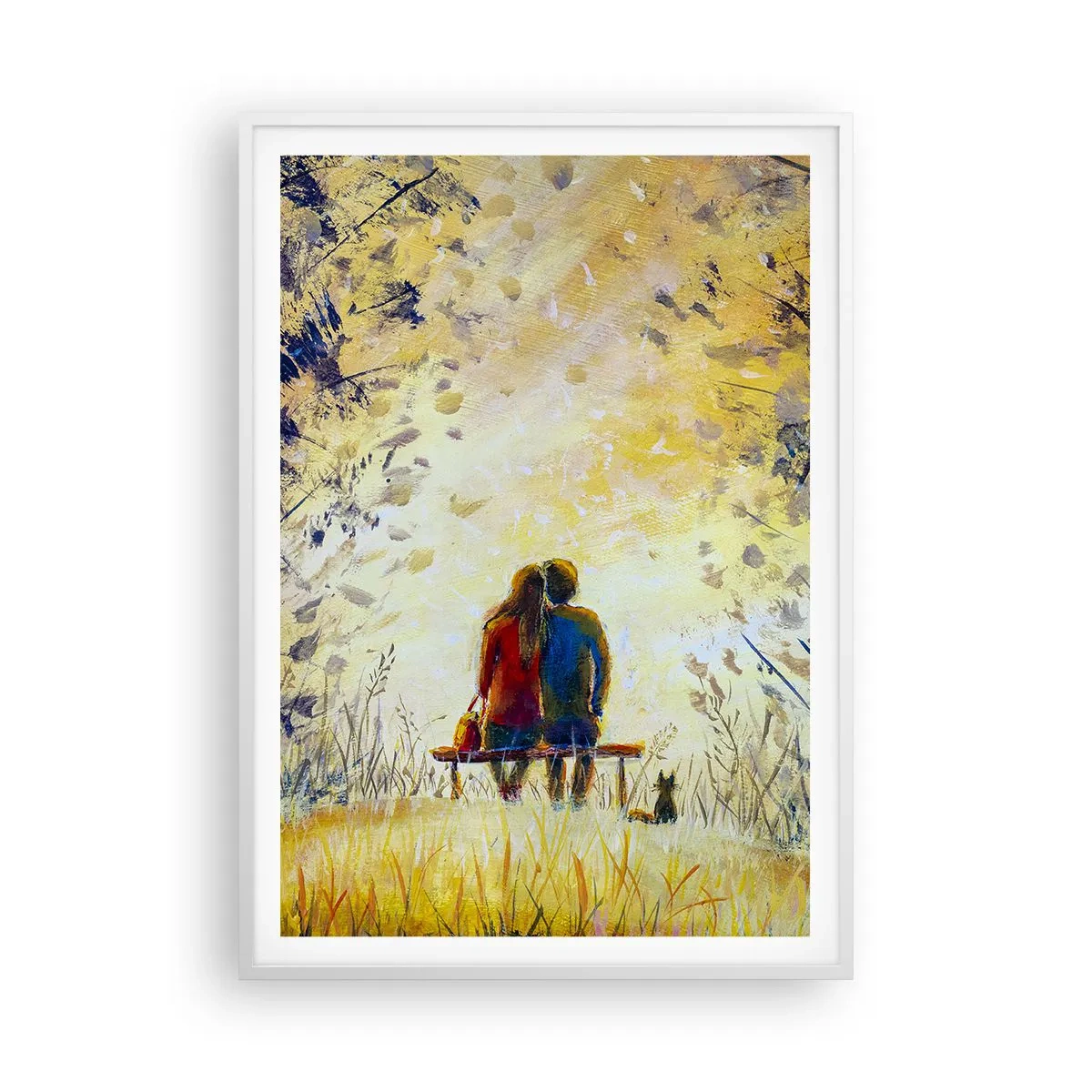 Poster in einem weißen Rahmen - Magischer Augenblick - 70x100 cm