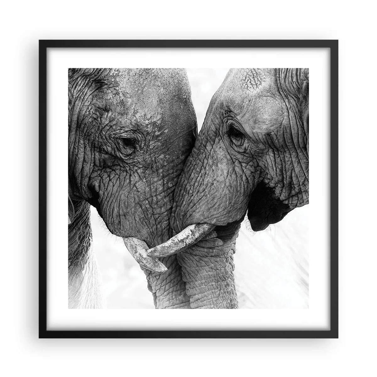 Poster in einem schwarzem Rahmen - Herzliches Geständnis - 50x50 cm