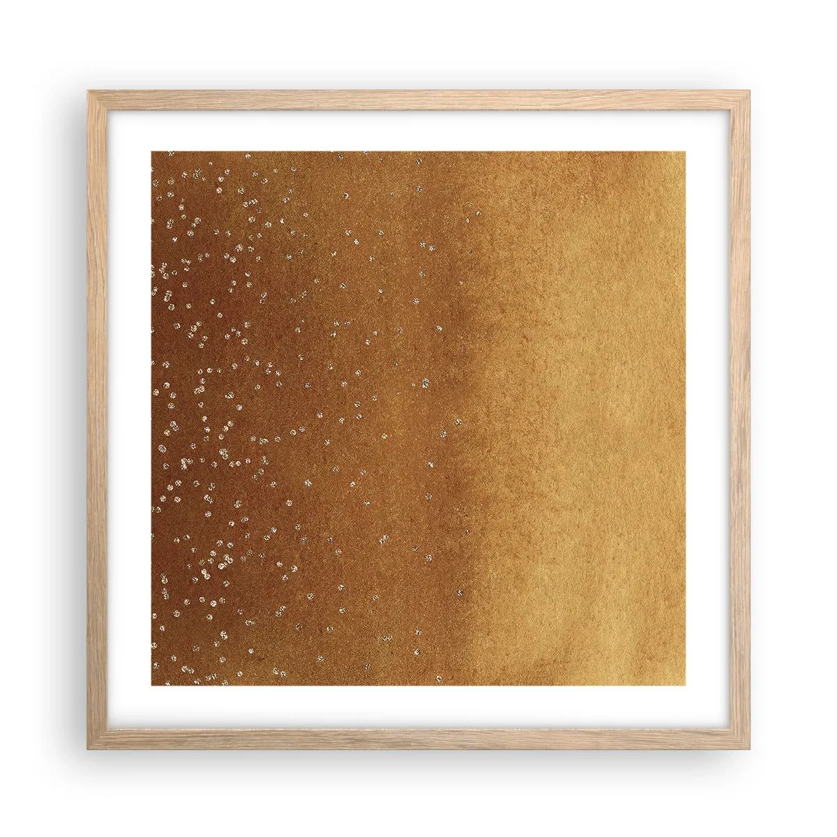 Poster in einem Rahmen aus heller Eiche - Die Geburt des Lichts - 50x50 cm