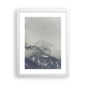 Poster in einem weißen Rahmen - Nebliges Tal - 30x40 cm