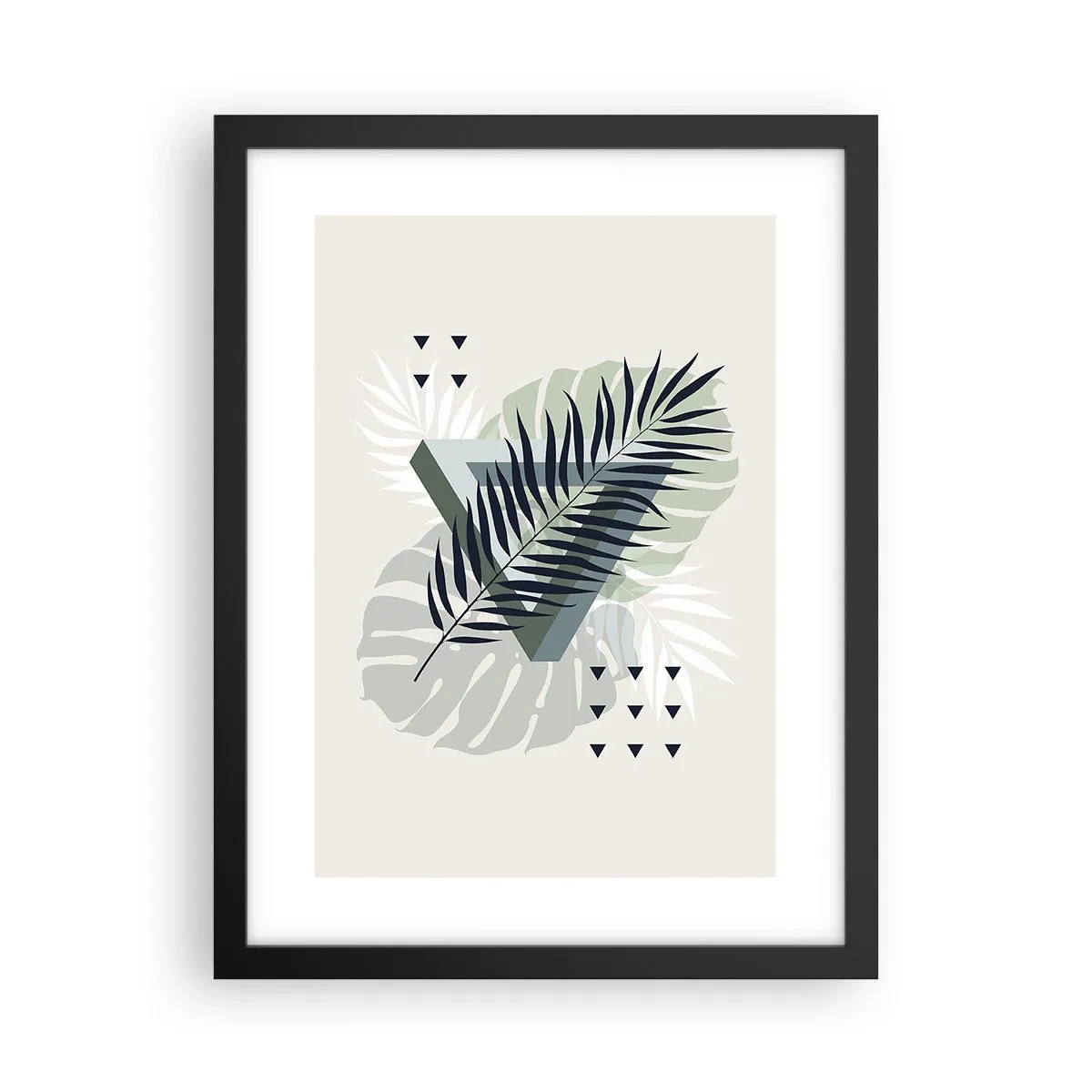 Poster in einem schwarzem Rahmen - Natur und Geometrie – zwei Ordnungen? - 30x40 cm