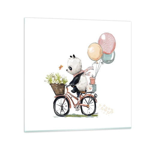 Glasbild - Bild auf glas - Glücklicher Tag - 70x70 cm