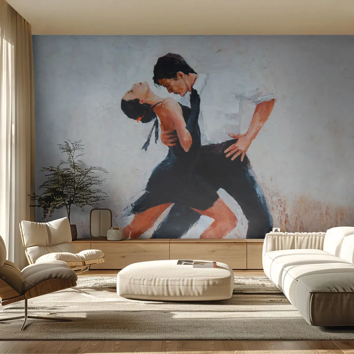 Fototapete Premium Canvas - Tango meiner Träume und Träume - Abstraktion, Tanzen, Tango - 500x350 cm