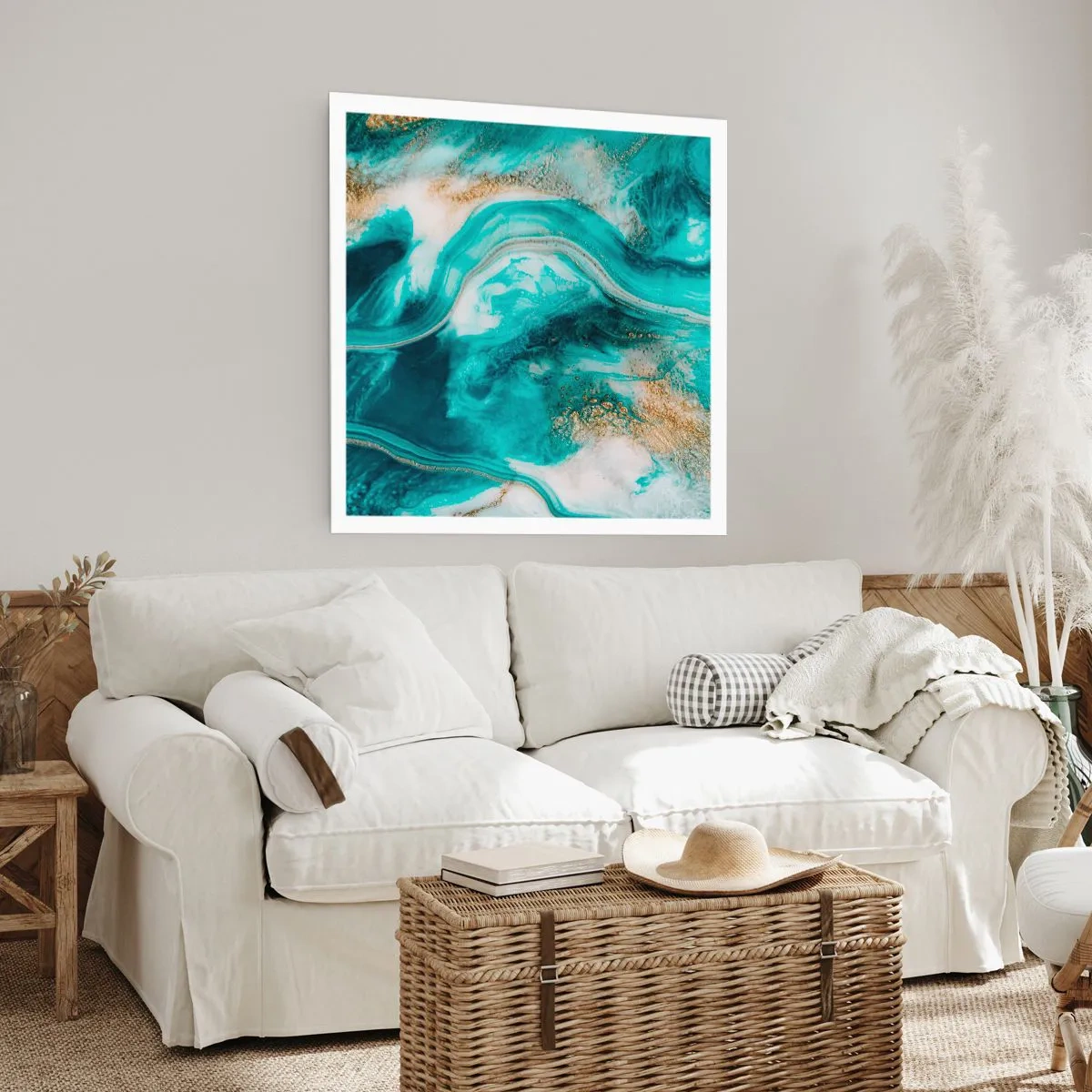 Poster - Der Fluss aus Gold - 60x60 cm