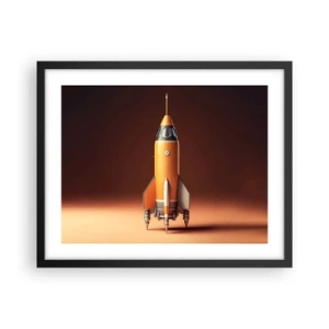 Poster in einem schwarzem Rahmen - Es beginnt mit einem Traum - 50x40 cm