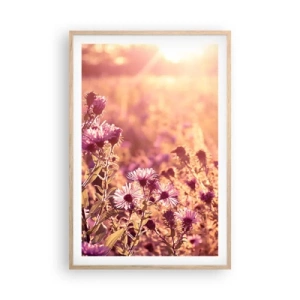 Poster in einem Rahmen aus heller Eiche - Bevor der Sommer vorbei ist - 61x91 cm