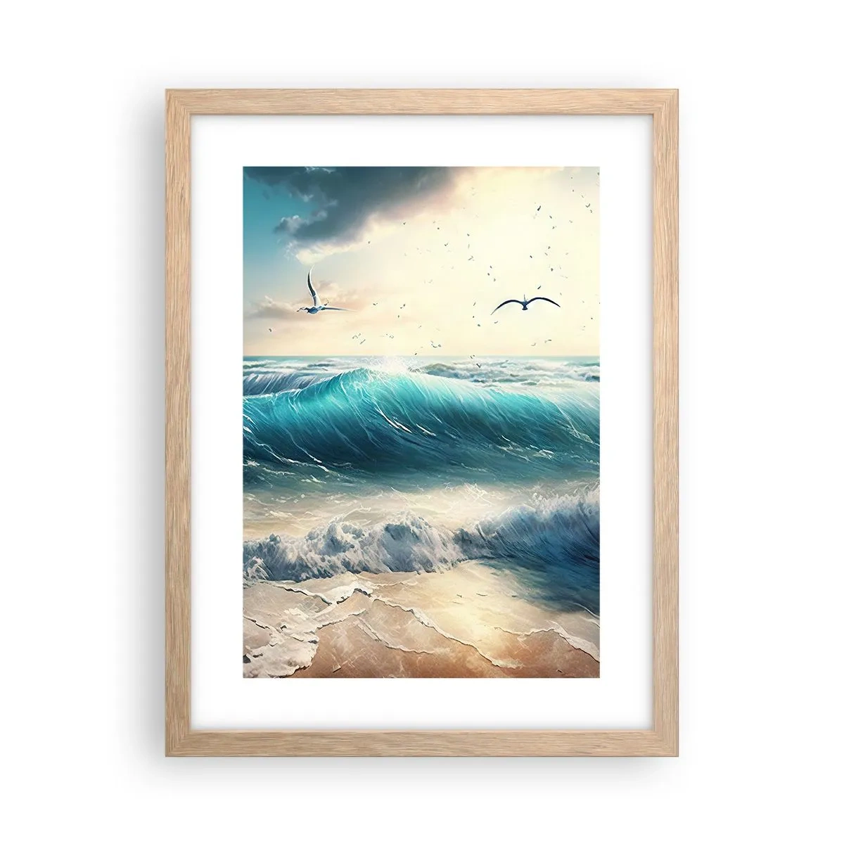 Poster in einem Rahmen aus heller Eiche - Es summt nur für dich - 30x40 cm