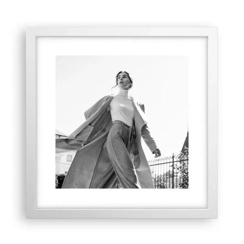 Poster in einem weißen Rahmen - Gehst du mit mir? - 30x30 cm