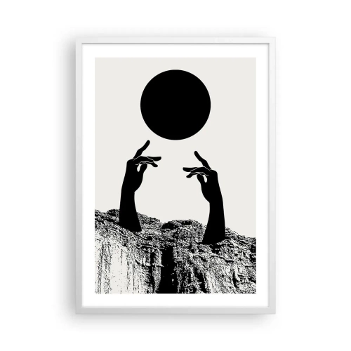 Poster in einem weißen Rahmen - Surrealistische Komposition: die Sonne und der Rest - 50x70 cm