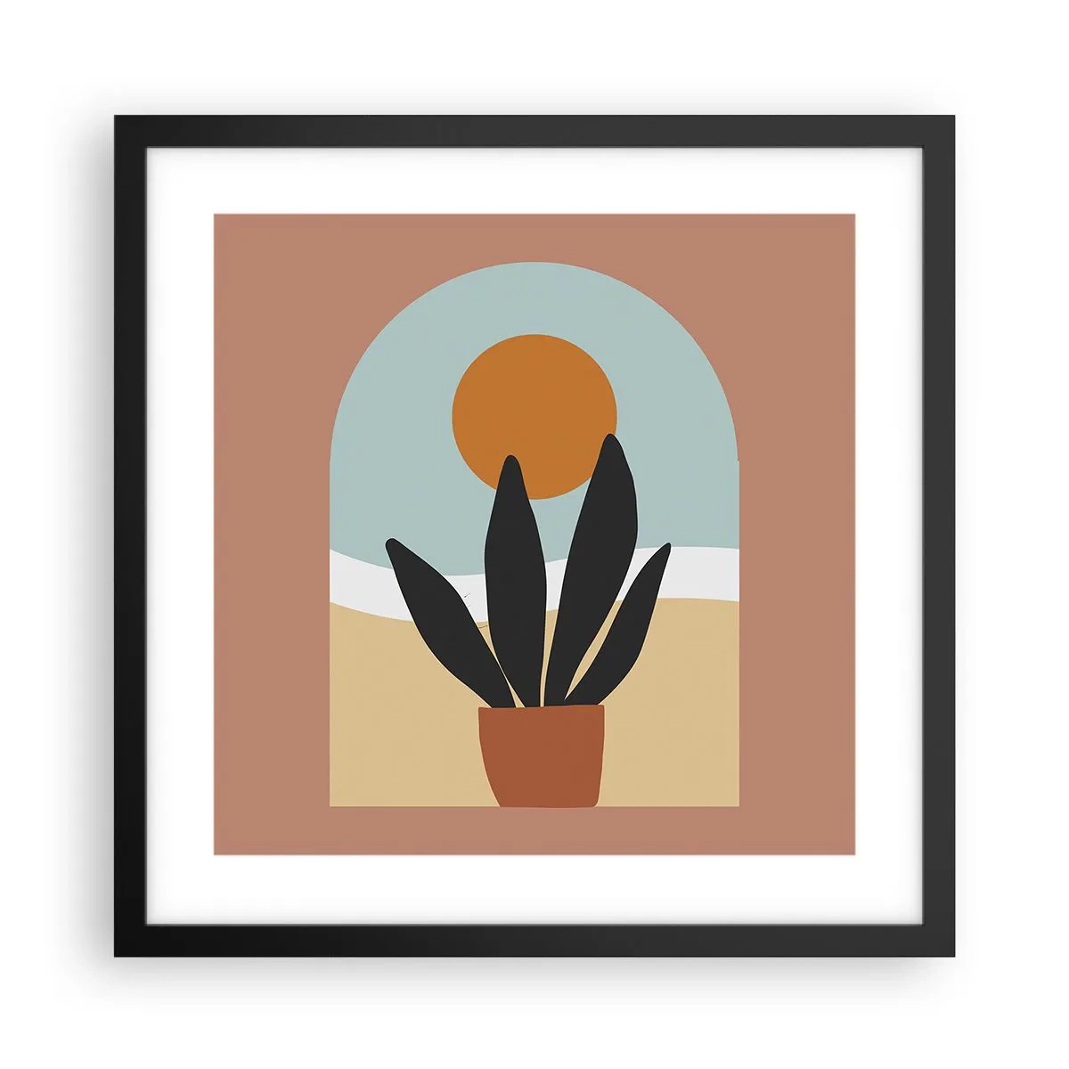 Poster in einem schwarzem Rahmen - Kleine Freuden - 40x40 cm