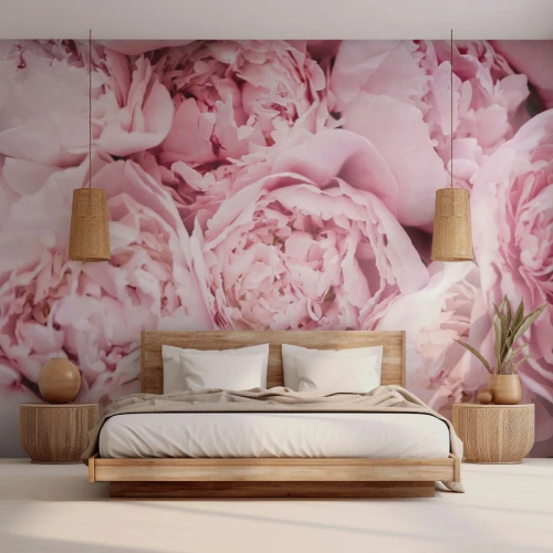 Fototapete Standard Eco - Anschmiegsam und duftend - Pfingstrose, Blumen, Blumenstrauß - 200x140 cm