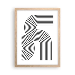 Poster in einem Rahmen aus heller Eiche - An der Kurve - 30x40 cm