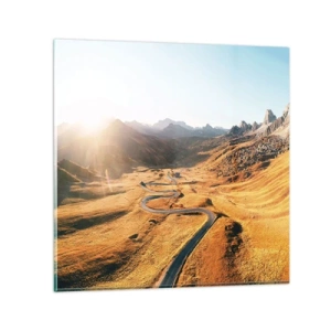 Glasbild - Bild auf glas - In einem goldenen Tal - 30x30 cm