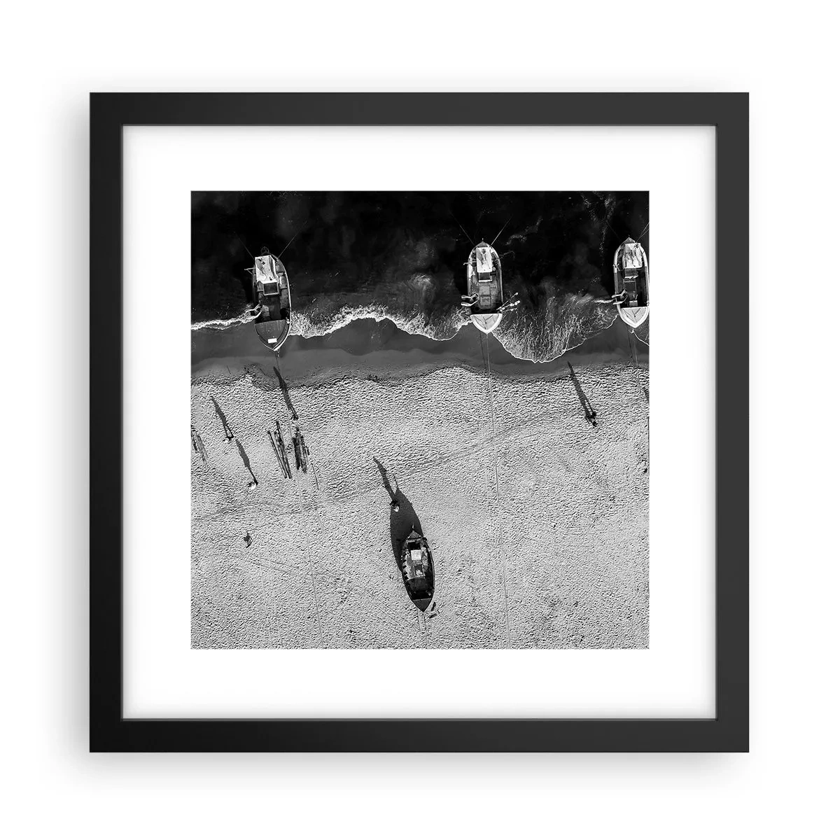 Poster in einem schwarzem Rahmen - Immer noch am Ufer… - 30x30 cm