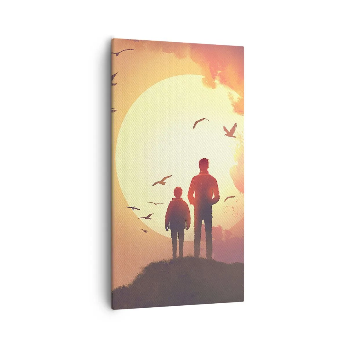 Bild auf Leinwand - Leinwandbild - Von Angesicht zu Angesicht mit der Sonne - 55x100 cm