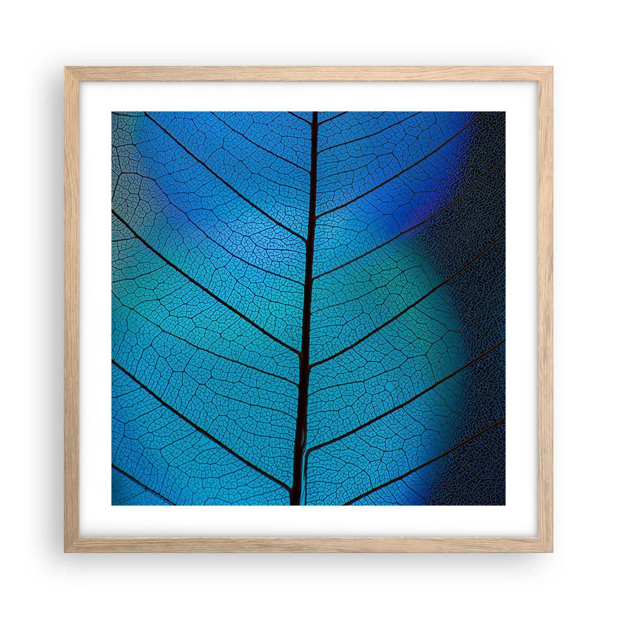 Poster in einem Rahmen aus heller Eiche - Komplizierte Konstruktion - 50x50 cm