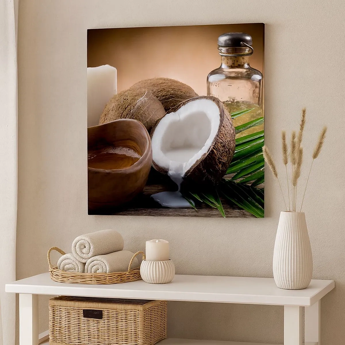 Bild auf Leinwand - Leinwandbild - Gesundheit von tropischen Inseln - 30x30 cm