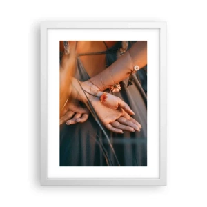 Poster in einem weißen Rahmen - Verbunden mit der Natur - 30x40 cm