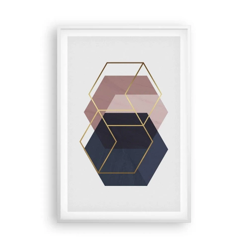 Poster in einem weißen Rahmen - Die Kraft der Einfachheit - 61x91 cm