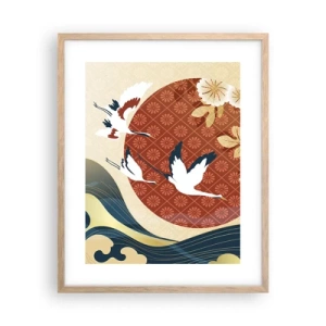 Poster in einem Rahmen aus heller Eiche - Japanisches Märchen - 40x50 cm